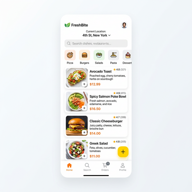 Mockup Aplikasi Pemesanan ANQARA